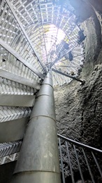 Wendeltreppe im ehemaligen Turm