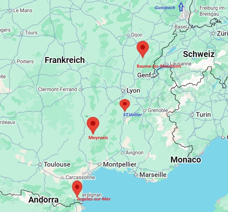 Hier sollte die Karte von Frankreich erscheinen.
