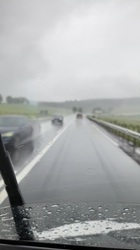 Regen auf der ganzen Fahrt