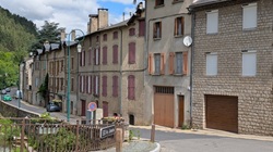 Straße zum Camping und weiter bis Millau